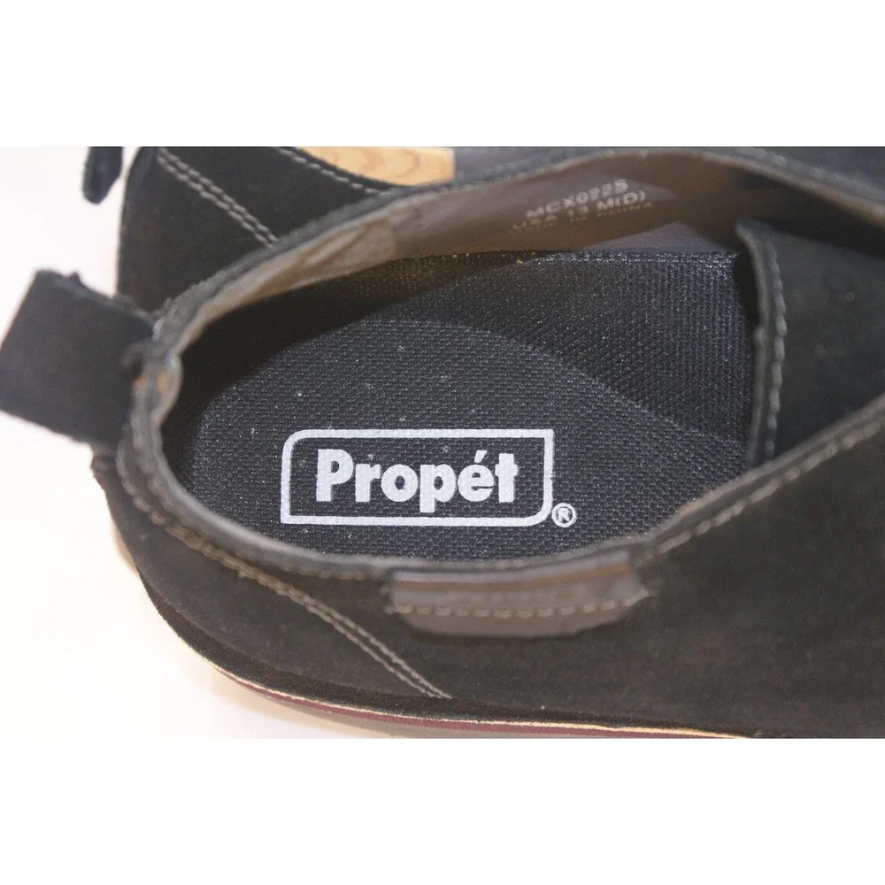 Propet Mens‎ MCX022S Black Suede Leather Oxford Lace Up Shoes Size 13 M